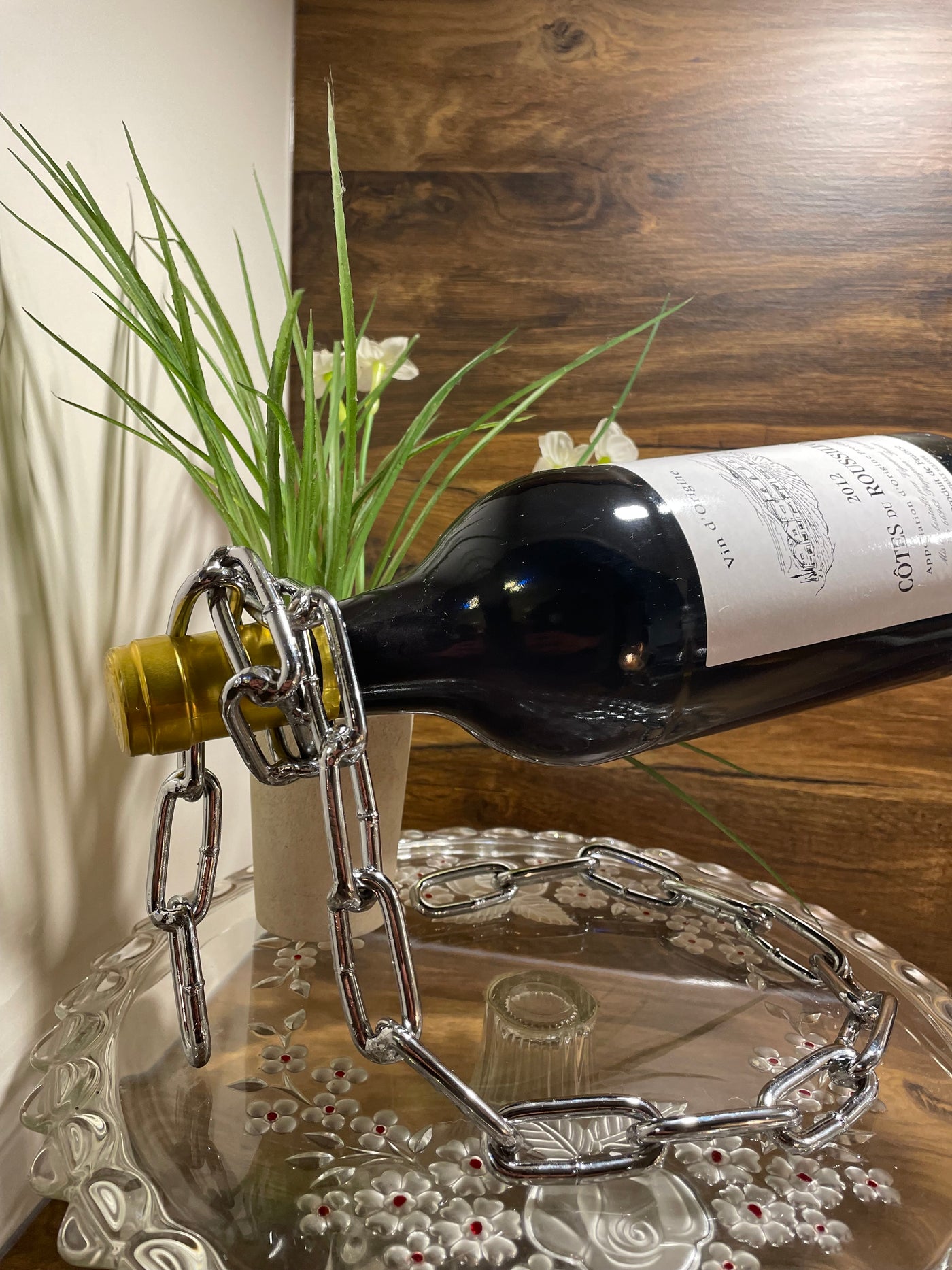 Moderner Weinständer aus Metall, schönes Dekoration Weinregal - PraktischWohnen
