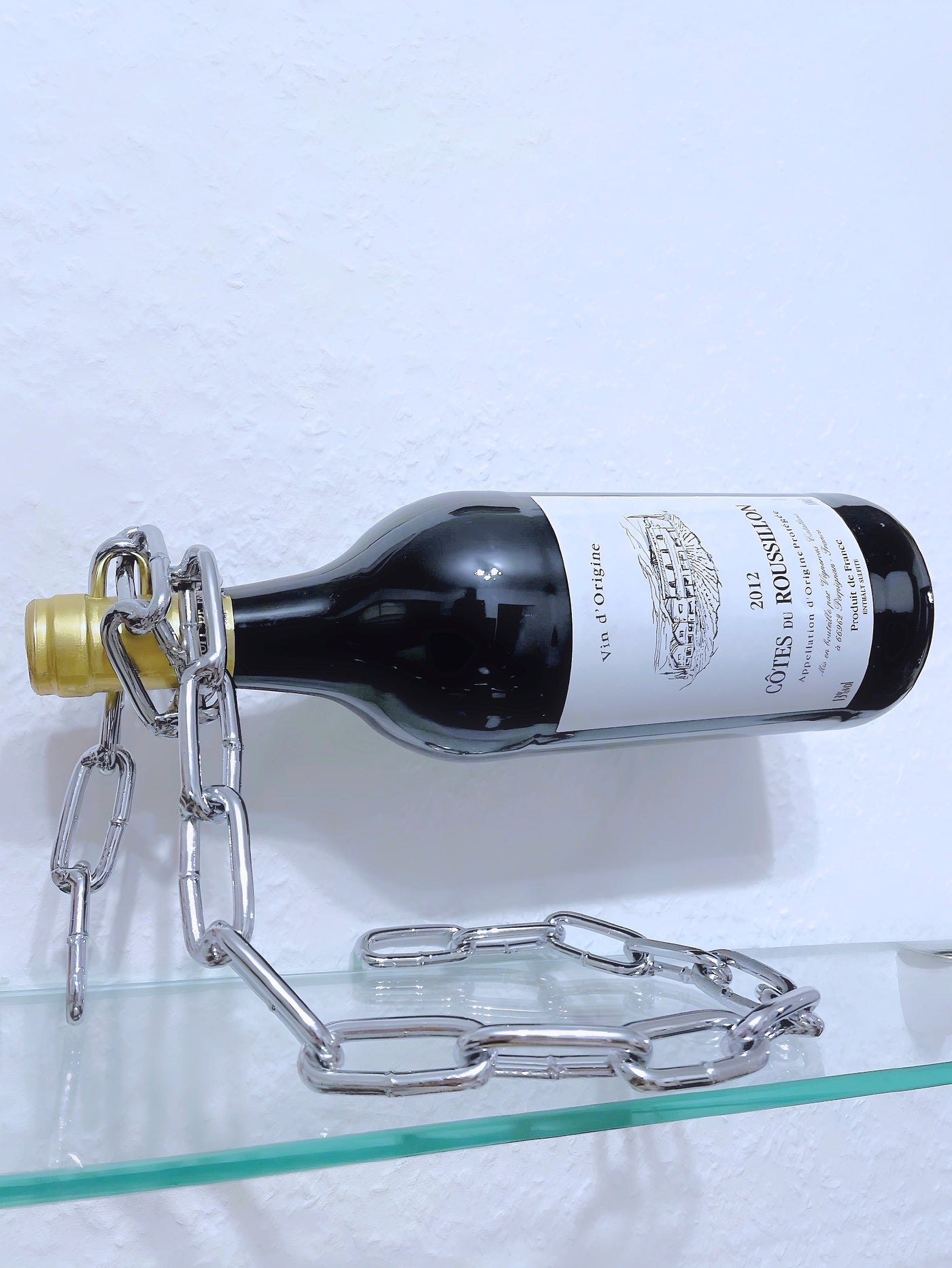 Moderner Weinständer aus Metall, schönes Dekoration Weinregal - PraktischWohnen